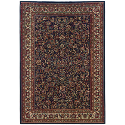 Ariana Blue Red Traditional Oriental Indoor Rug