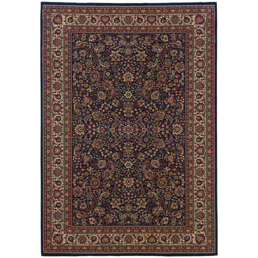 Ariana Blue Red Traditional Oriental Indoor Rug