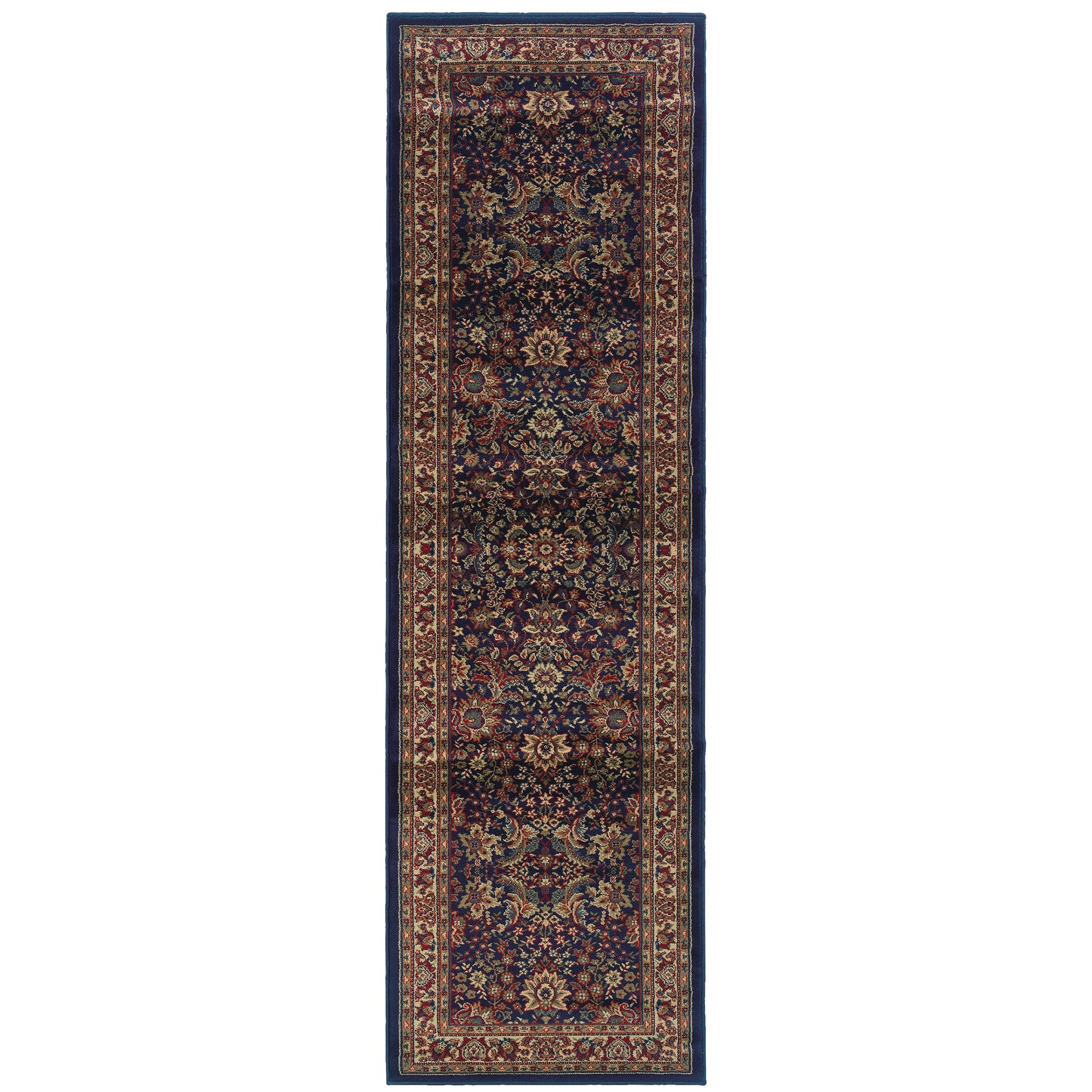 Ariana Blue Red Traditional Oriental Indoor Rug