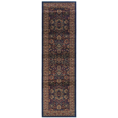 Ariana Blue Red Traditional Oriental Indoor Rug