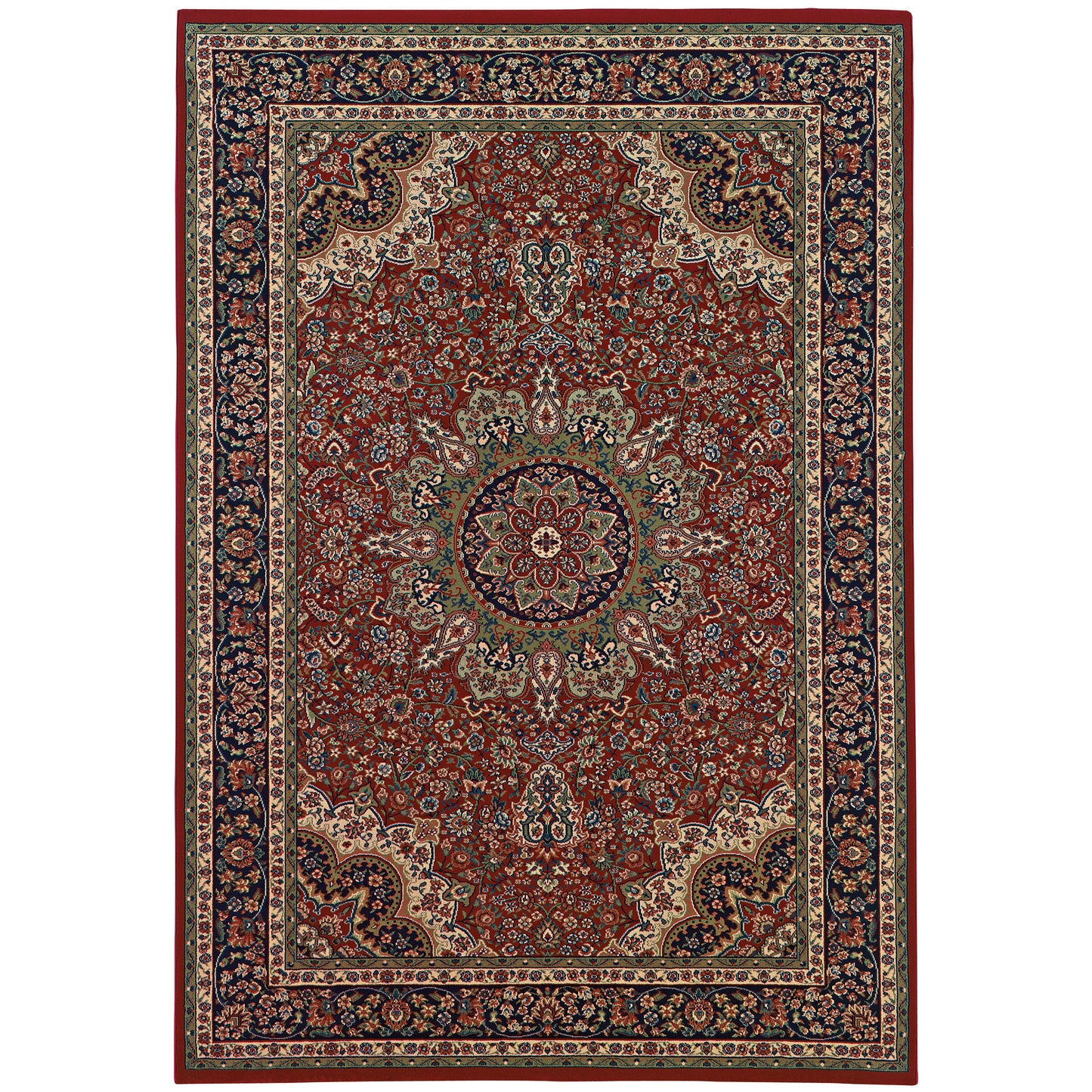 Ariana Red Blue Traditional Oriental Indoor Rug