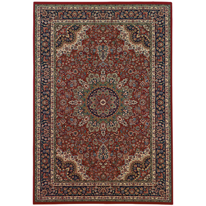 Ariana Red Blue Traditional Oriental Indoor Rug