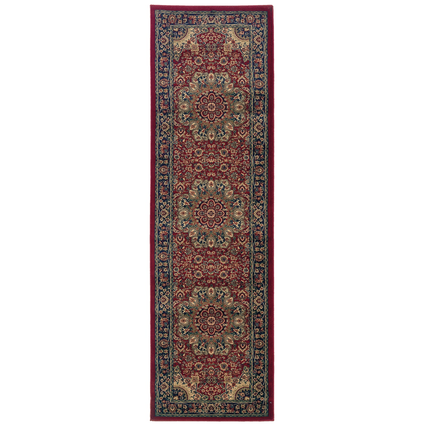 Ariana Red Blue Traditional Oriental Indoor Rug