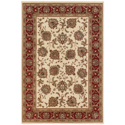 Ariana Ivory Red Traditional Oriental Indoor Rug