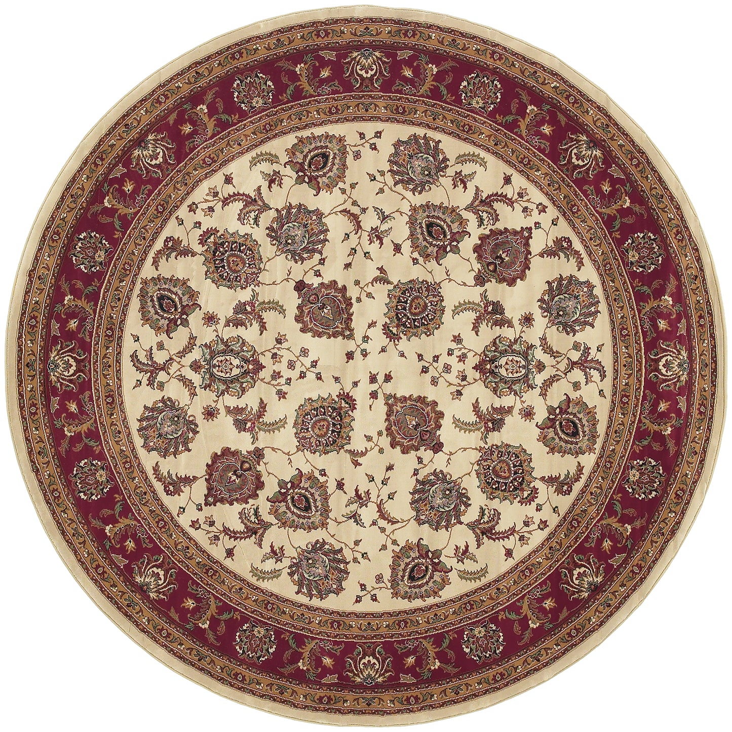 Ariana Ivory Red Traditional Oriental Indoor Rug