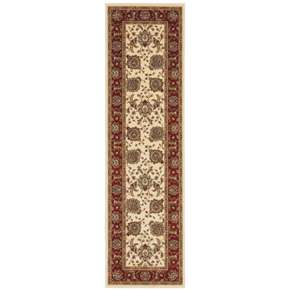 Ariana Ivory Red Traditional Oriental Indoor Rug