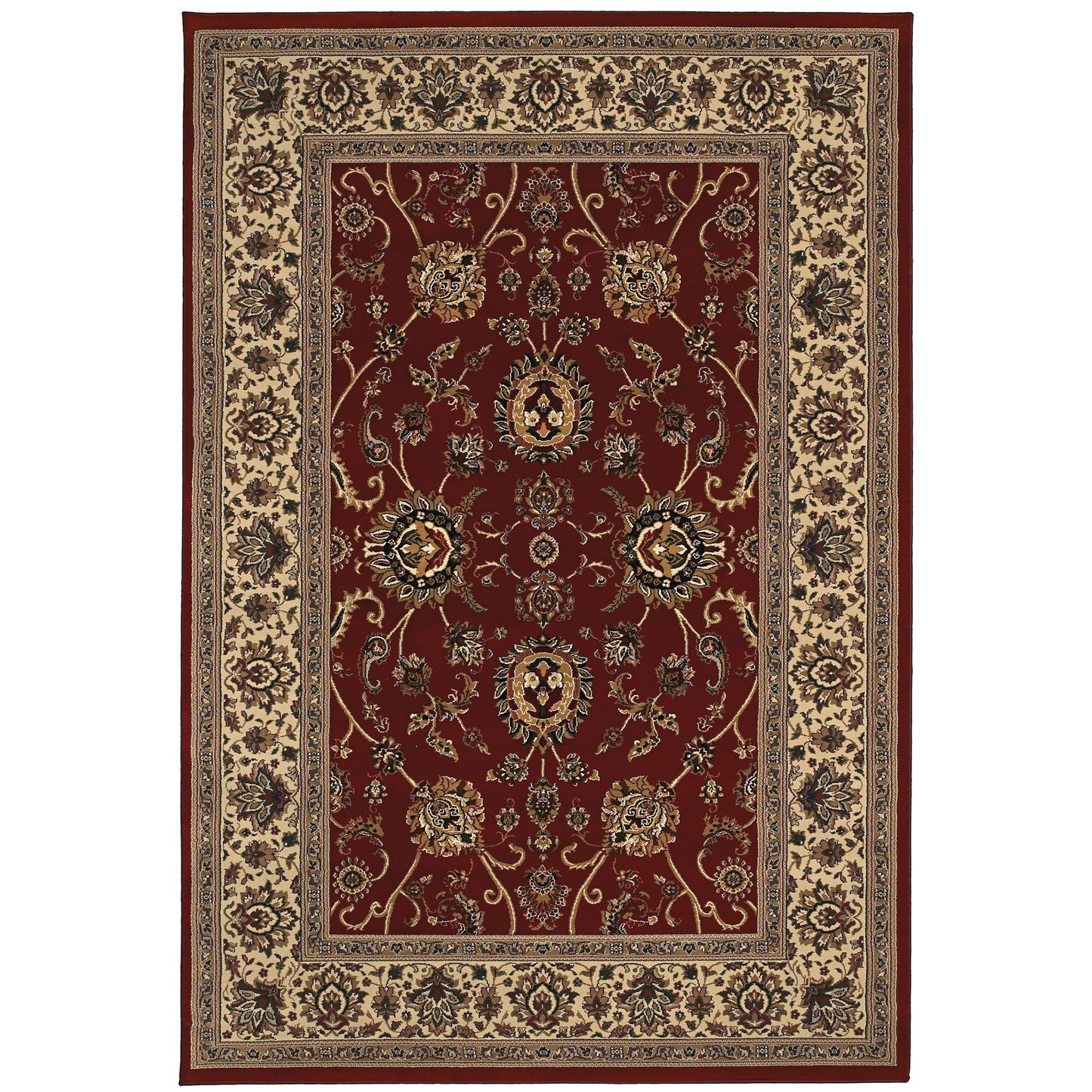 Ariana Red Ivory Traditional Oriental Indoor Rug