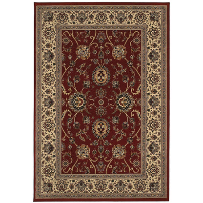 Ariana Red Ivory Traditional Oriental Indoor Rug