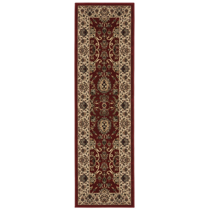 Ariana Red Ivory Traditional Oriental Indoor Rug