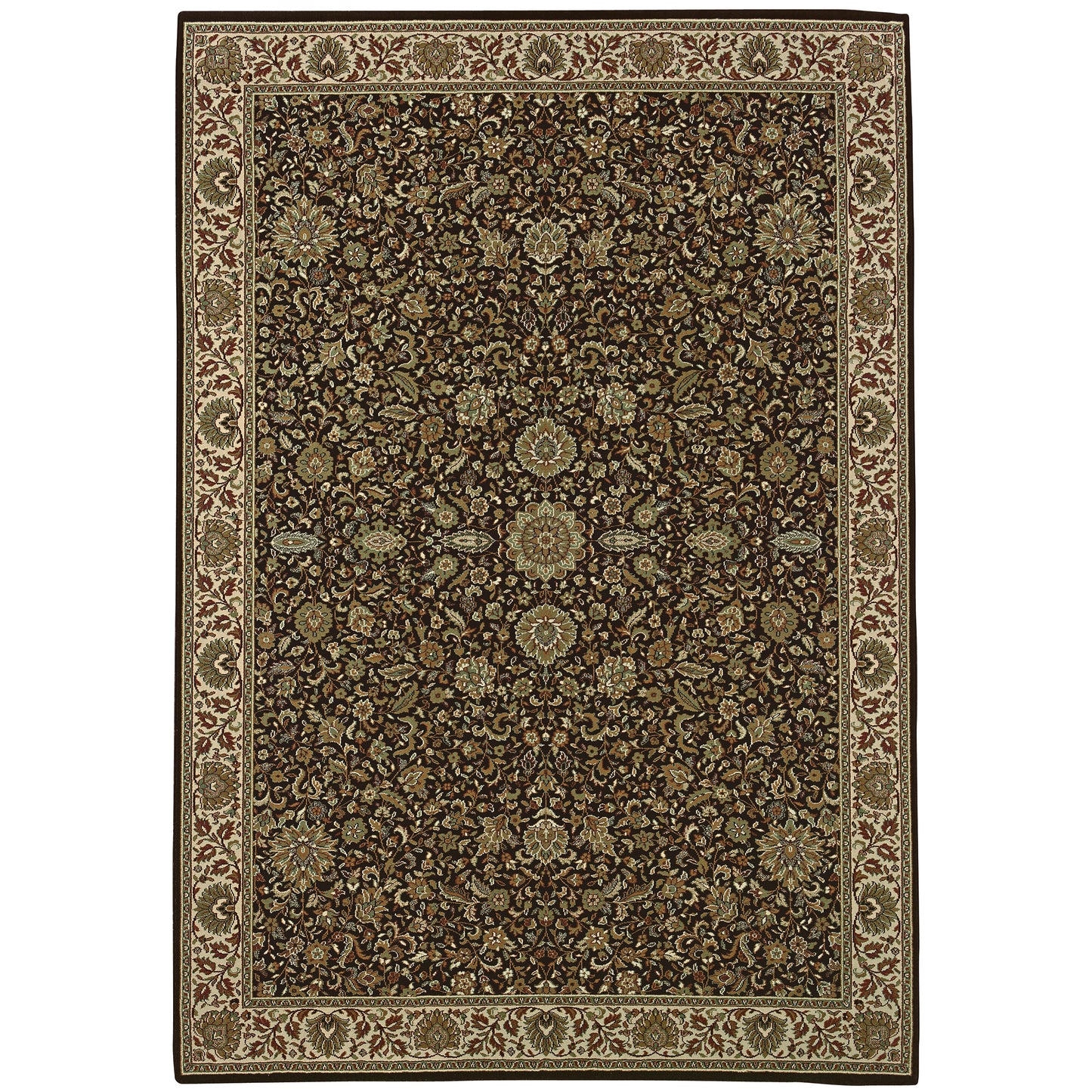 Ariana Brown Ivory Traditional Oriental Indoor Rug