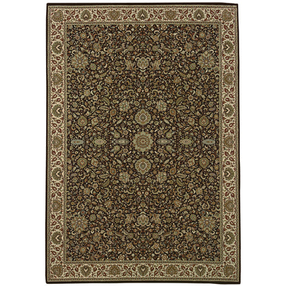 Ariana Brown Ivory Traditional Oriental Indoor Rug