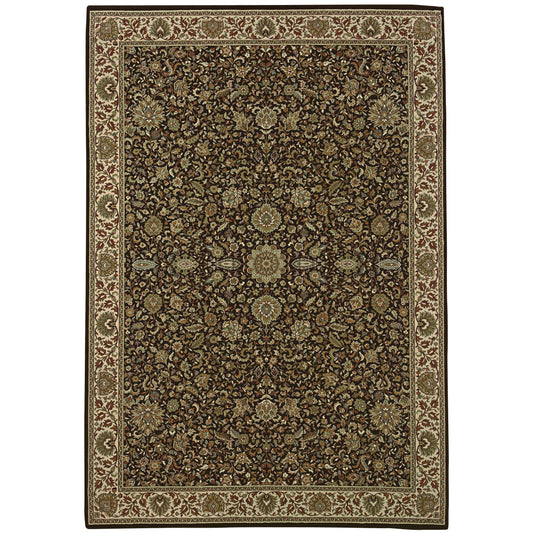 Ariana Brown Ivory Traditional Oriental Indoor Rug