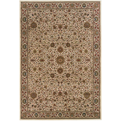 Ariana Ivory Green Traditional Oriental Indoor Rug