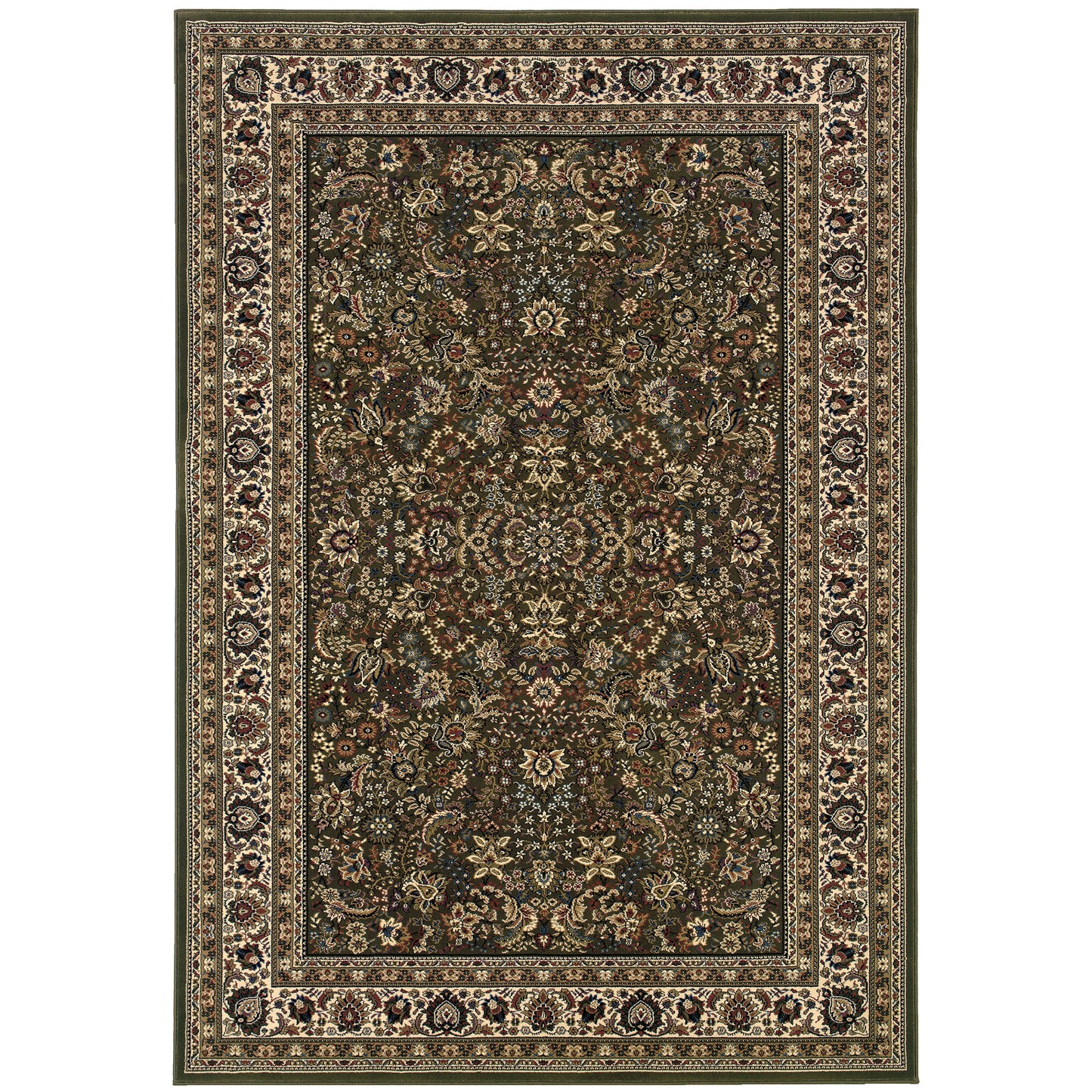 Ariana Green Ivory Traditional Oriental Indoor Rug