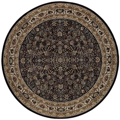 Ariana Black Ivory Traditional Oriental Indoor Rug