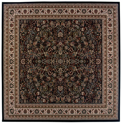 Ariana Black Ivory Traditional Oriental Indoor Rug