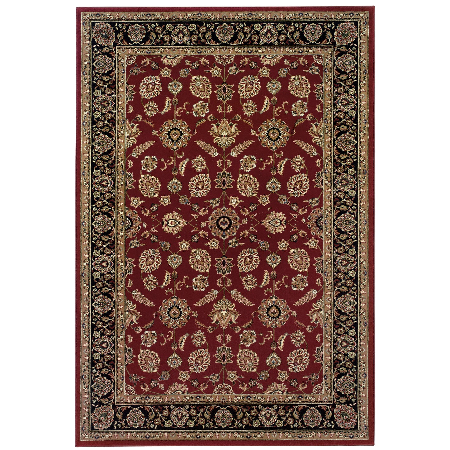 Ariana Red Black Traditional Oriental Indoor Rug