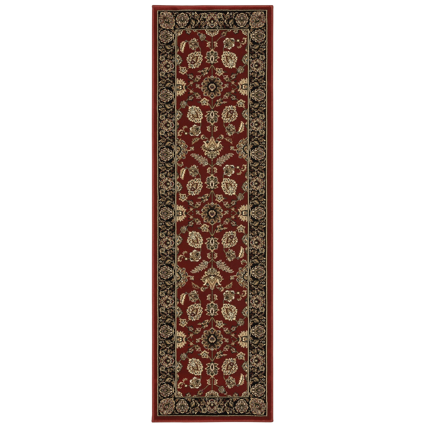 Ariana Red Black Traditional Oriental Indoor Rug