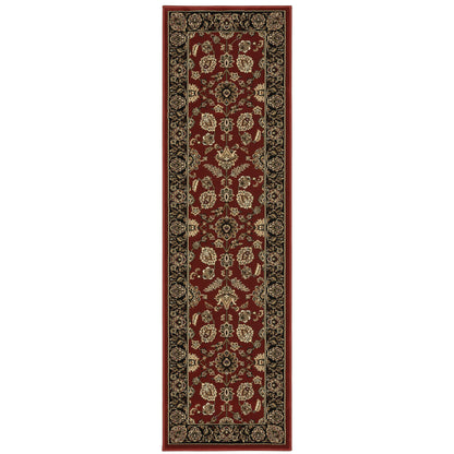 Ariana Red Black Traditional Oriental Indoor Rug