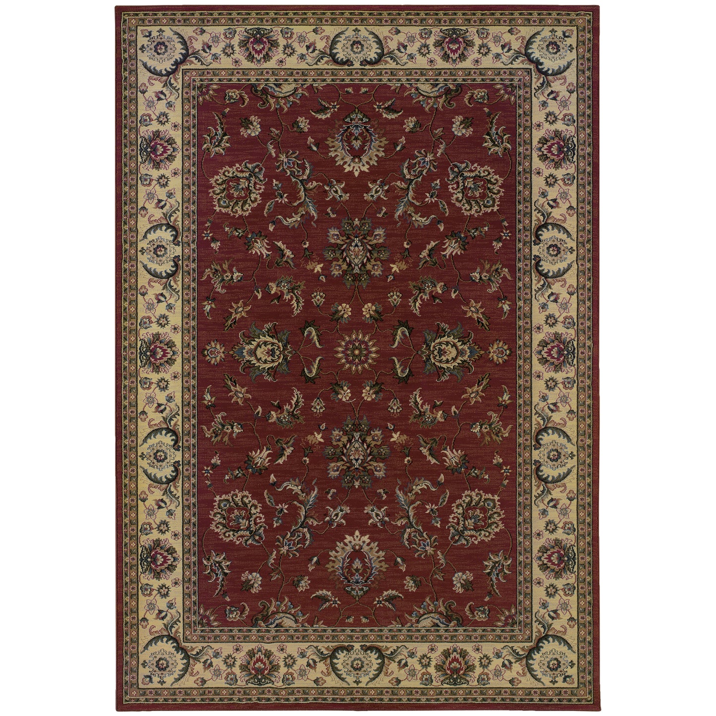 Ariana Red Ivory Traditional Oriental Indoor Rug