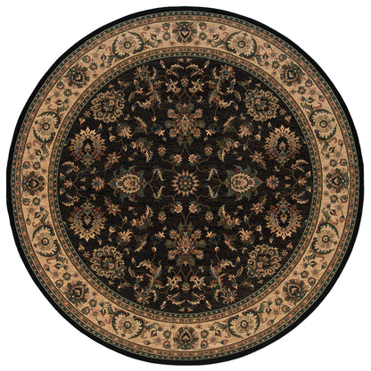 Ariana Black Ivory Traditional Oriental Indoor Rug