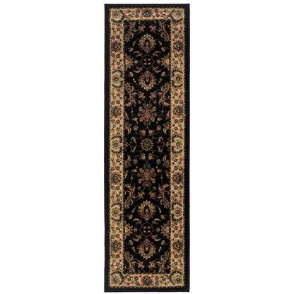 Ariana Black Ivory Traditional Oriental Indoor Rug