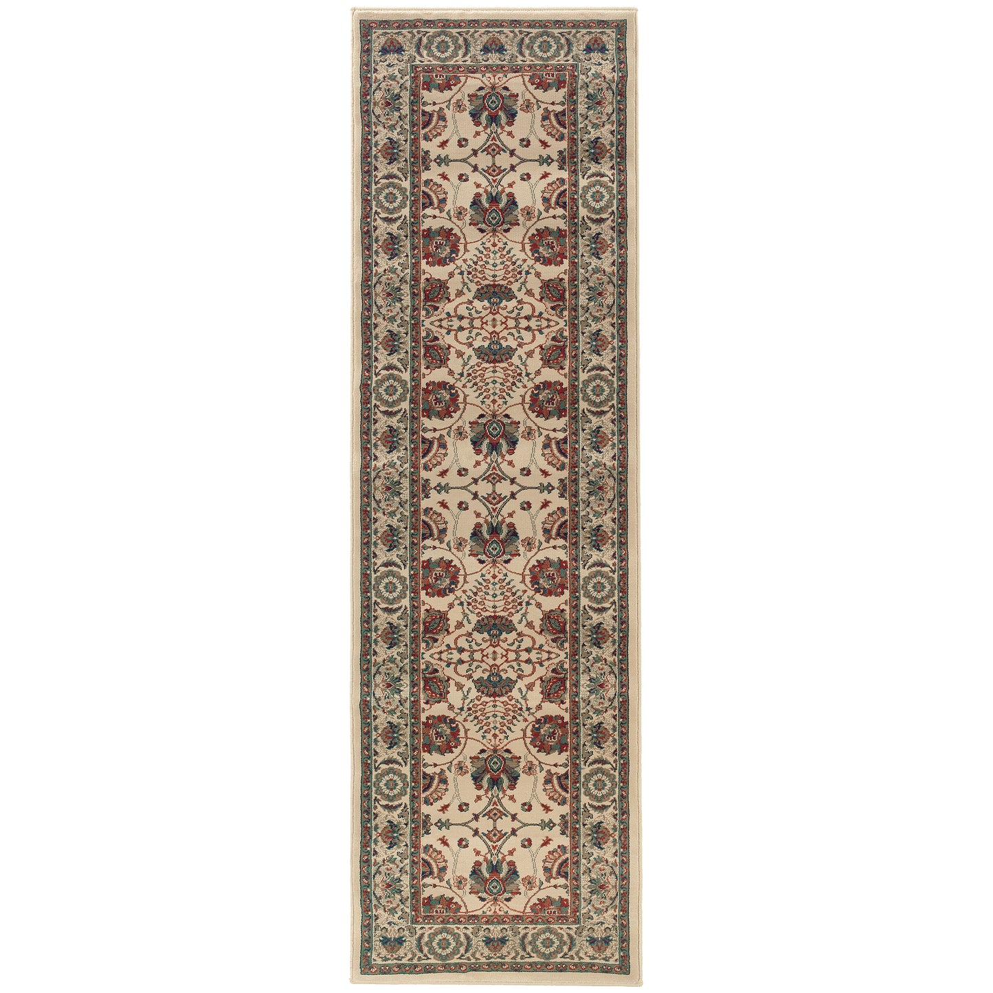 Ariana Ivory Red Traditional Floral Indoor Rug