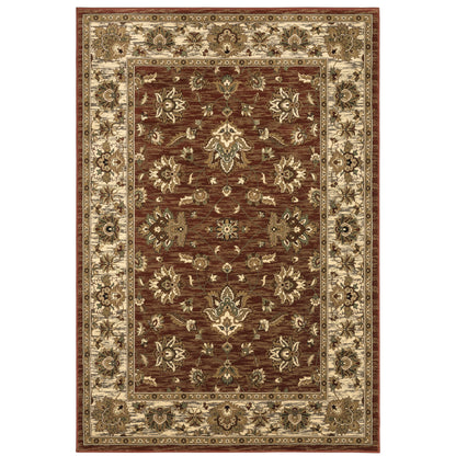 Ariana Red Ivory Traditional Floral Indoor Rug