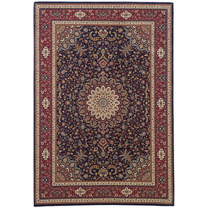 Ariana Blue Red Traditional Oriental Indoor Rug