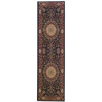 Ariana Blue Red Traditional Oriental Indoor Rug