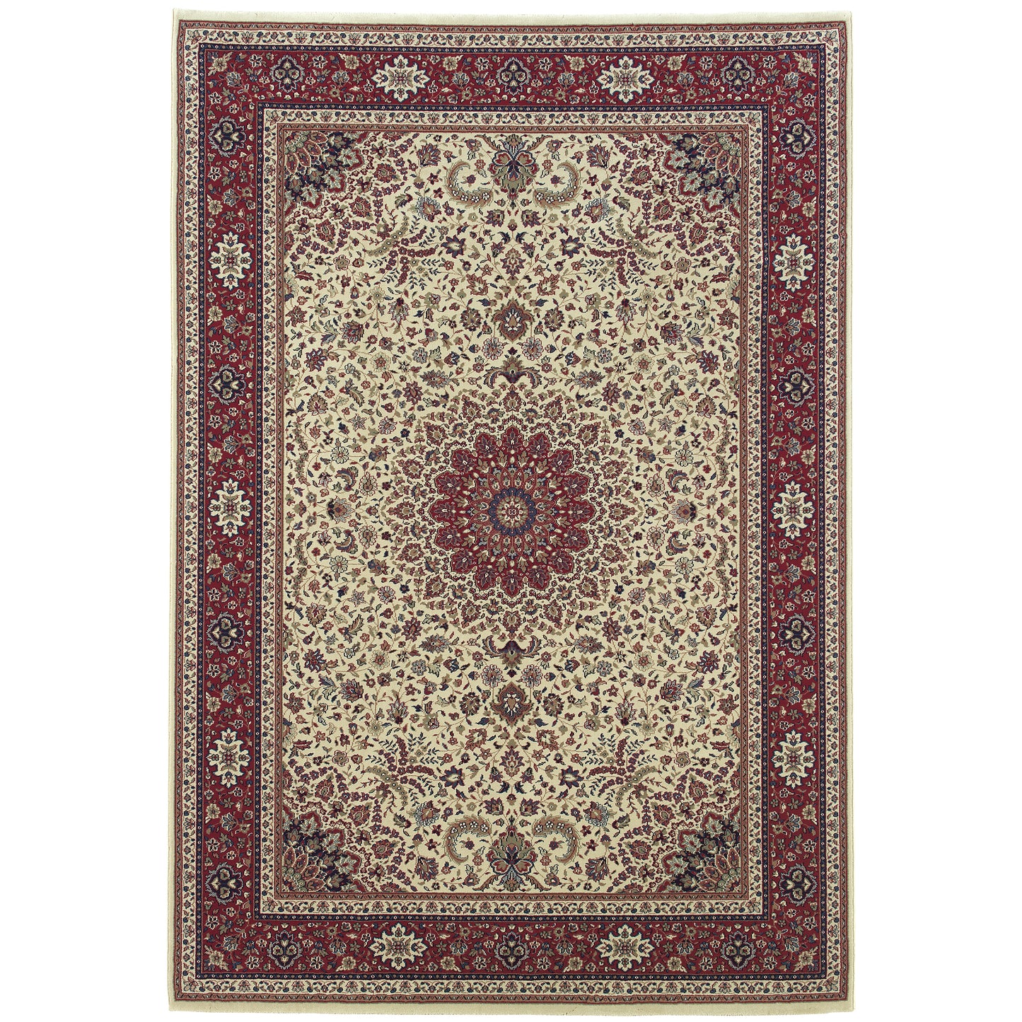 Ariana Ivory Red Traditional Oriental Indoor Rug