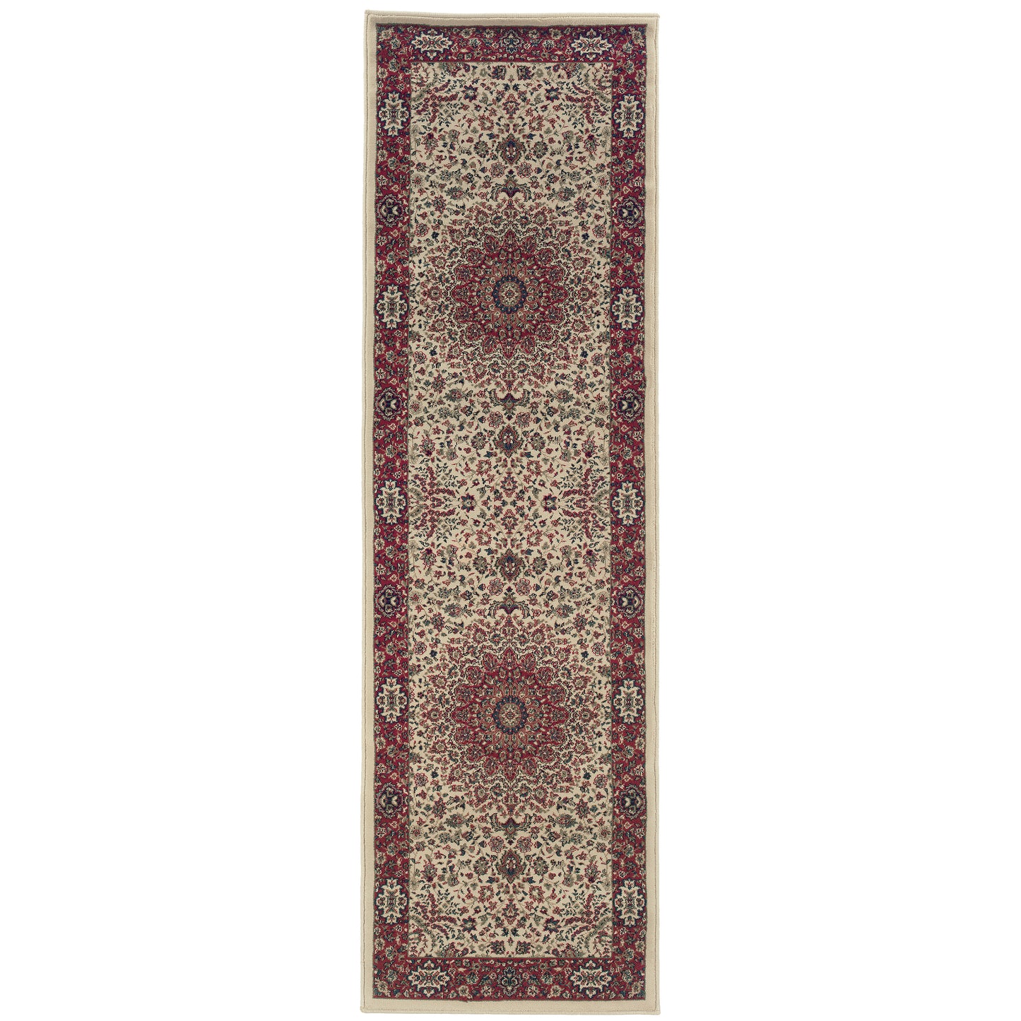 Ariana Ivory Red Traditional Oriental Indoor Rug