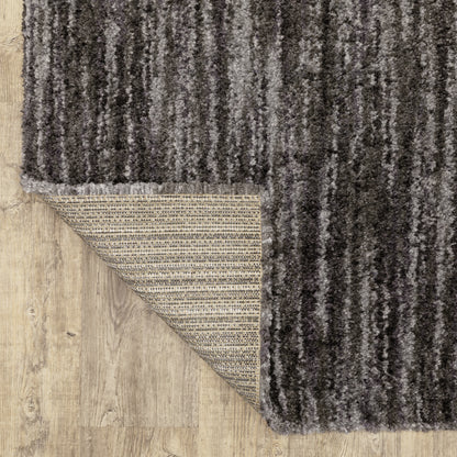 Aspen Charcoal  Shag Solid Indoor Rug