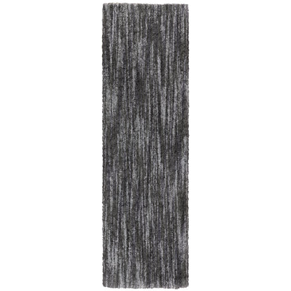 Aspen Charcoal  Shag Solid Indoor Rug