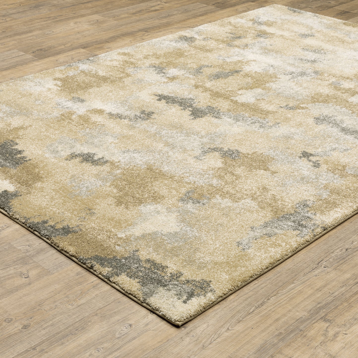 Astor Beige Gold Modern & Contemporary Abstract Indoor Rug