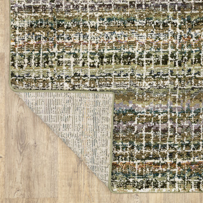 Atlas Green Multi Modern & Contemporary Abstract Indoor Rug