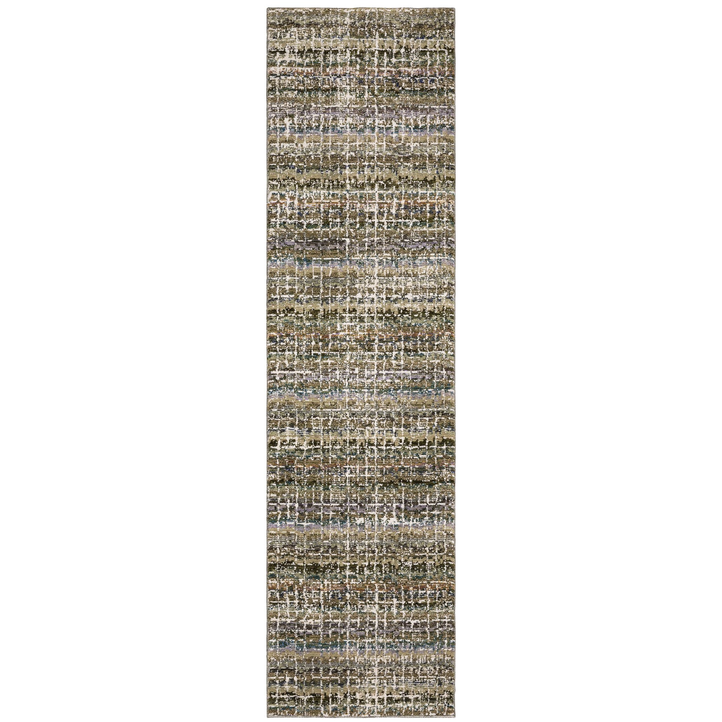 Atlas Green Multi Modern & Contemporary Abstract Indoor Rug