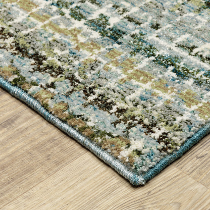 Atlas Blue Green Modern & Contemporary Abstract Indoor Rug