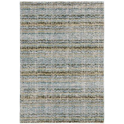 Atlas Blue Green Modern & Contemporary Abstract Indoor Rug