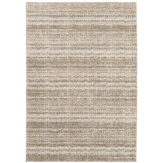 Atlas Ivory Grey Modern & Contemporary Abstract Indoor Rug