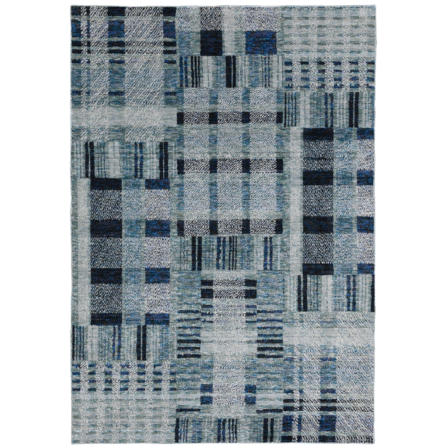 Atlas Blue  Modern & Contemporary Geometric Indoor Rug