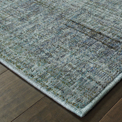 Atlas Blue Grey Transitional Solid Indoor Rug