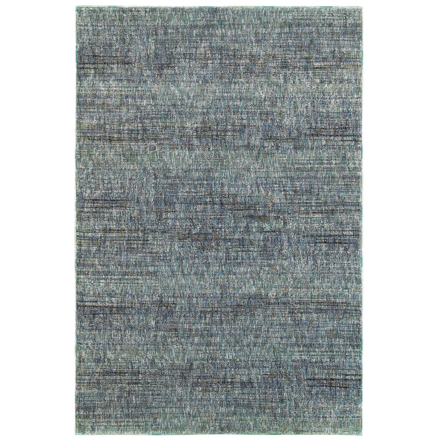 Atlas Blue Grey Transitional Solid Indoor Rug