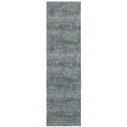 Atlas Blue Grey Transitional Solid Indoor Rug