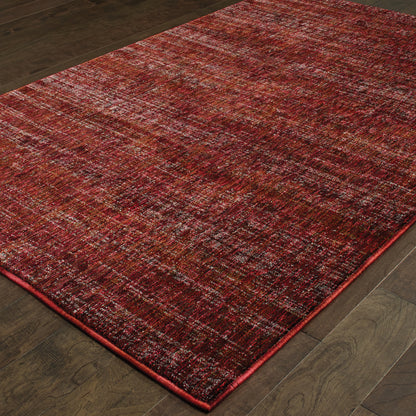 Atlas Red Rust Transitional Solid Indoor Rug