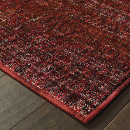 Atlas Red Rust Transitional Solid Indoor Rug