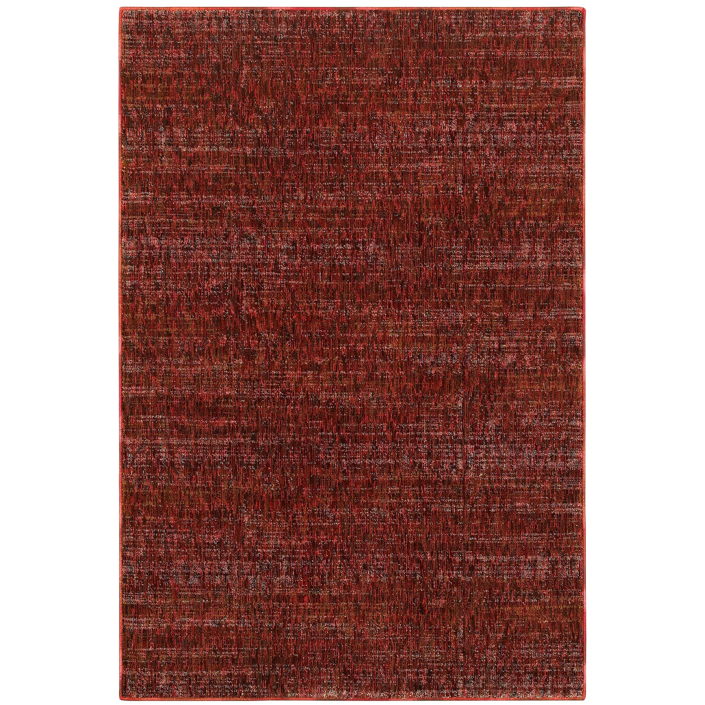 Atlas Red Rust Transitional Solid Indoor Rug