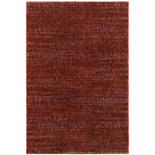 Atlas Red Rust Transitional Solid Indoor Rug