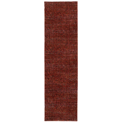 Atlas Red Rust Transitional Solid Indoor Rug