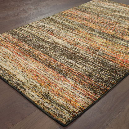 Atlas Gold Charcoal Transitional Abstract Indoor Rug